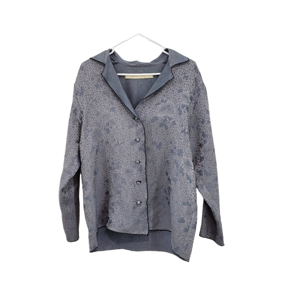 Cynthia Ashby Women's Floral Button Front Blouse - - Picture 1 of 6